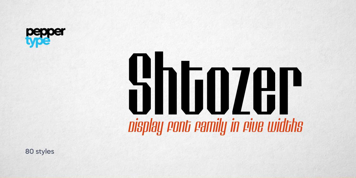 Пример шрифта Shtozer 400 #1